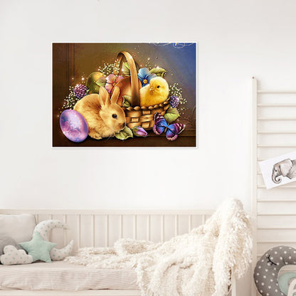 Easter Bunny Eggs - Full Square Drill Diamond Painting 50*40CM
