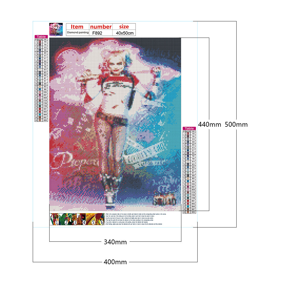 Harley Quinn - Full Square Drill Diamond Painting 40*50CM