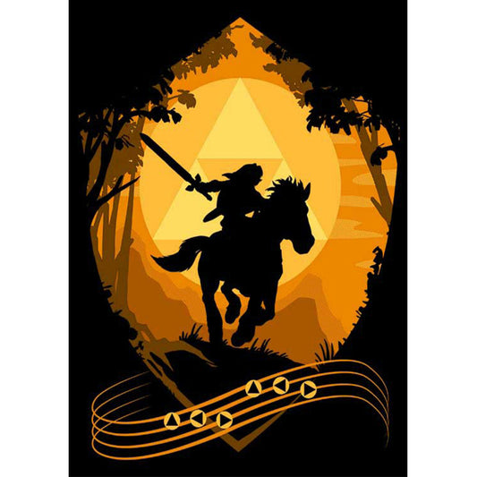 Song Of Epona Silhouette - Full Square Drill Diamond Painting 40*50CM