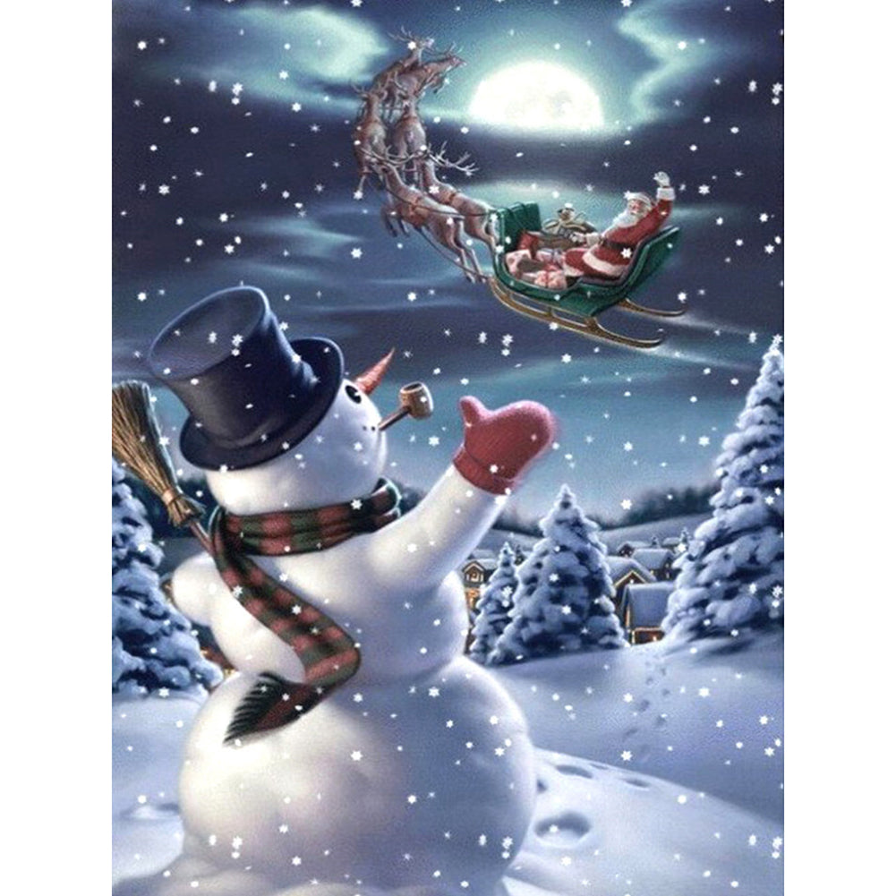 Snowman - Full Square Drill Diamond Painting 30*40CM