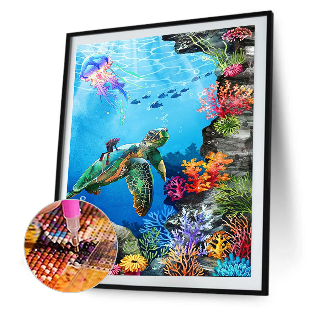 Sea ??Turtle - Full Square Drill Diamond Painting 30*40CM