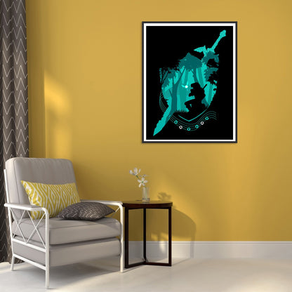 The Legend Of Zelda Silhouette - Full Square Drill Diamond Painting 30*40CM