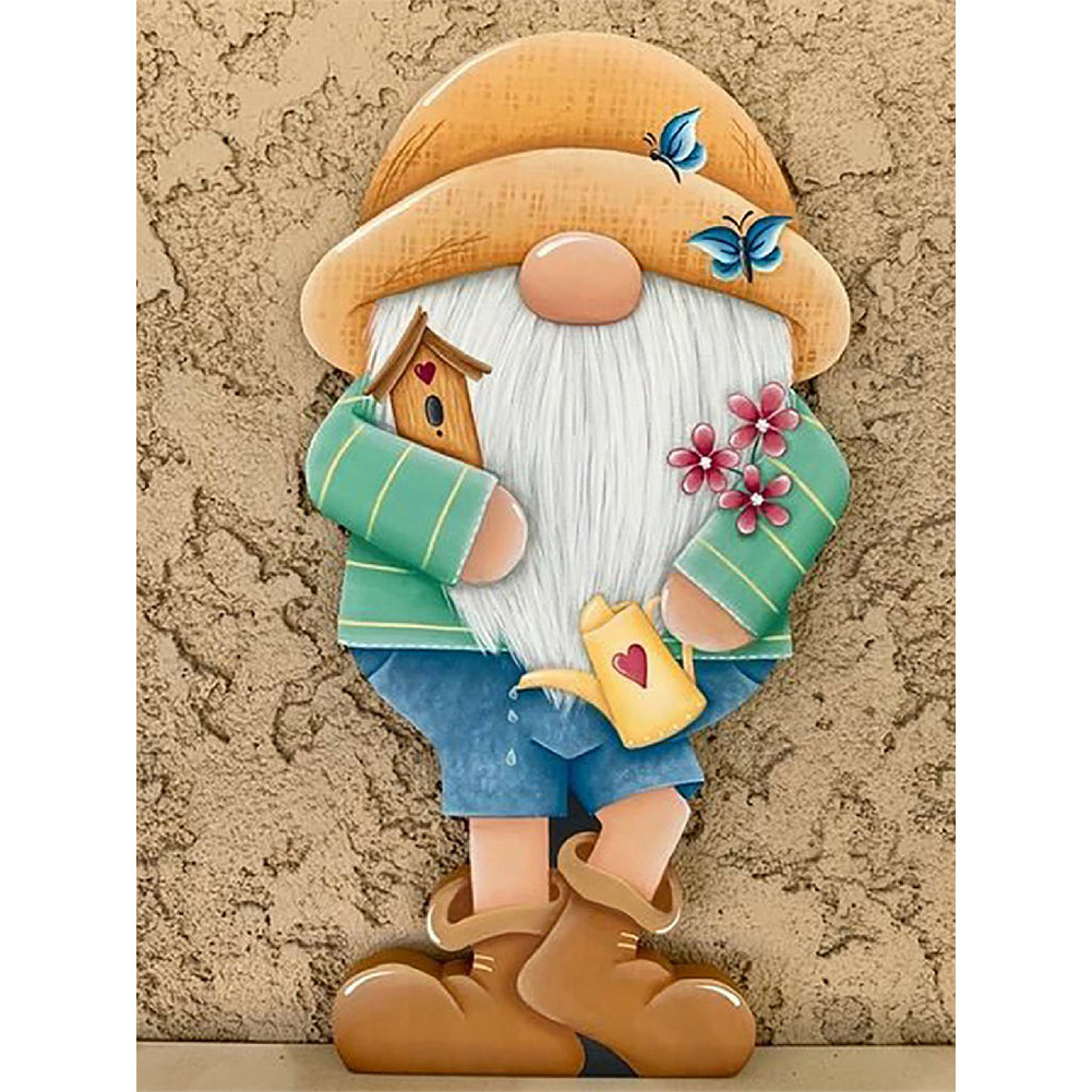 Gingerbread Man Gnome 30*40CM(Canvas) Full Square Drill Diamond Painting