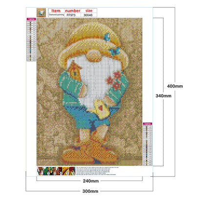 Gingerbread Man Gnome - Full Square Drill Diamond Painting 30*40CM