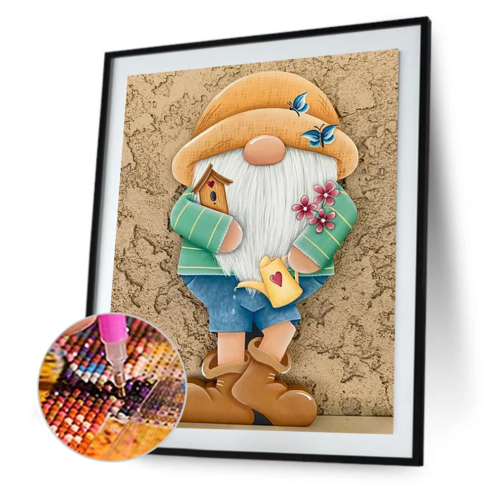 Gingerbread Man Gnome 30*40CM(Canvas) Full Square Drill Diamond Painting