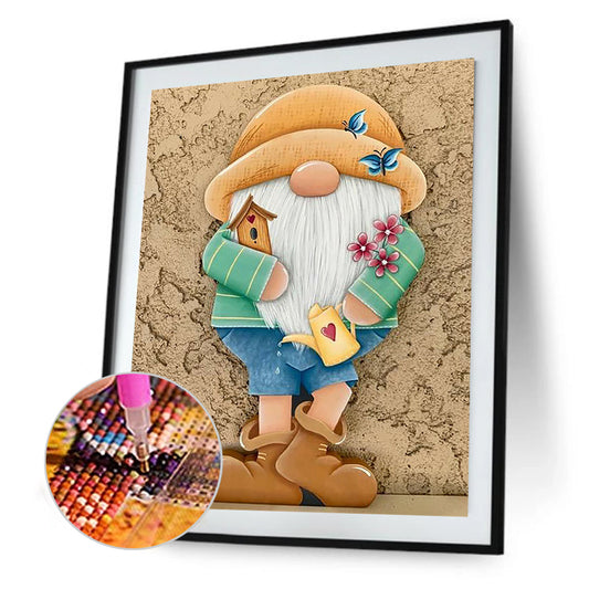 Gingerbread Man Gnome 30*40CM(Canvas) Full Square Drill Diamond Painting