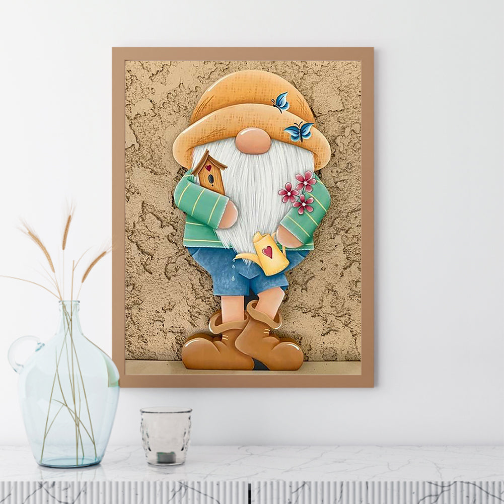 Gingerbread Man Gnome 30*40CM(Canvas) Full Square Drill Diamond Painting