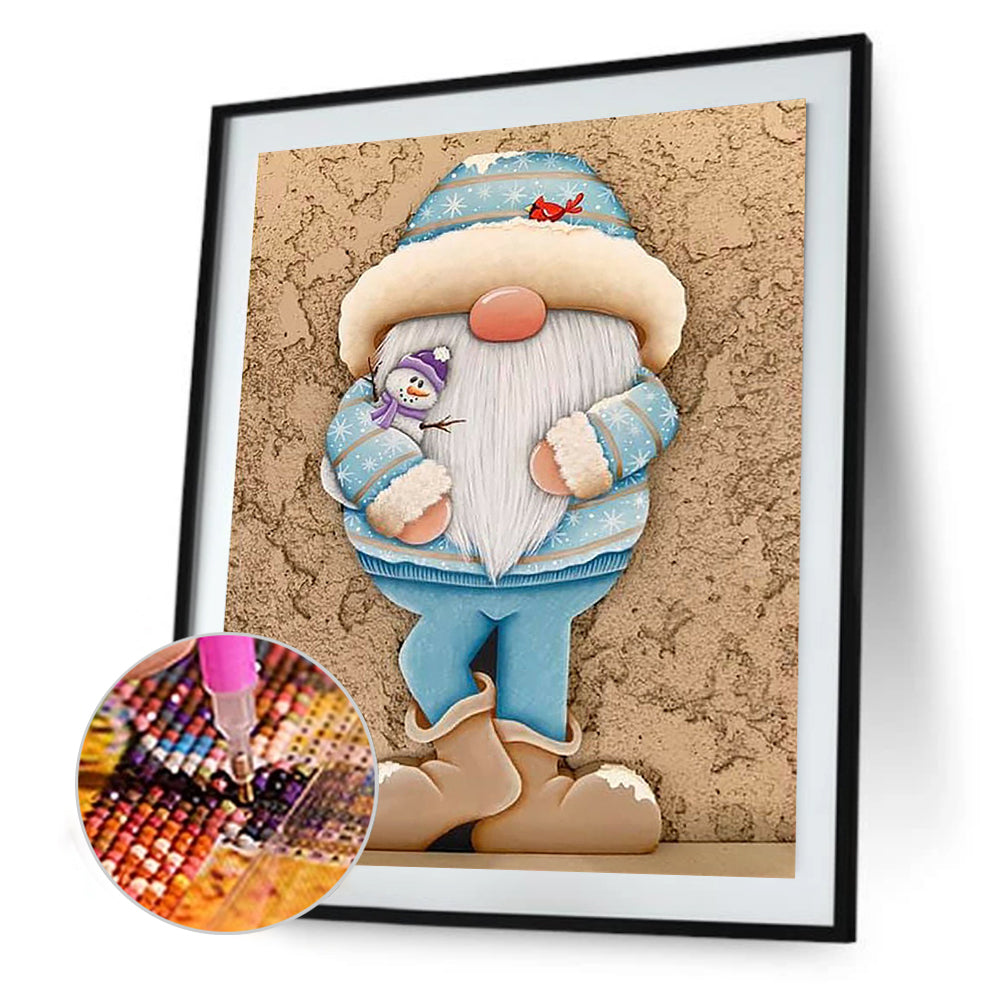 Gingerbread Man Gnome 30*40CM(Canvas) Full Square Drill Diamond Painting
