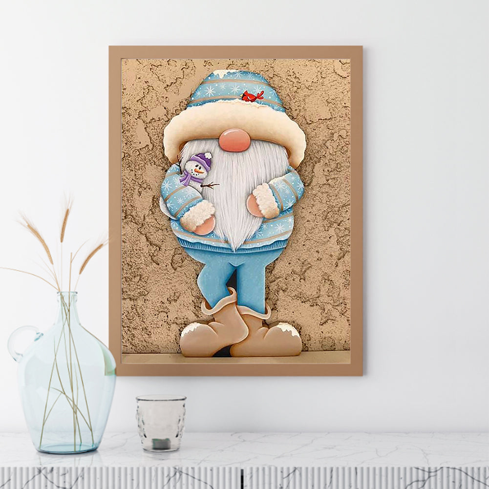 Gingerbread Man Gnome 30*40CM(Canvas) Full Square Drill Diamond Painting