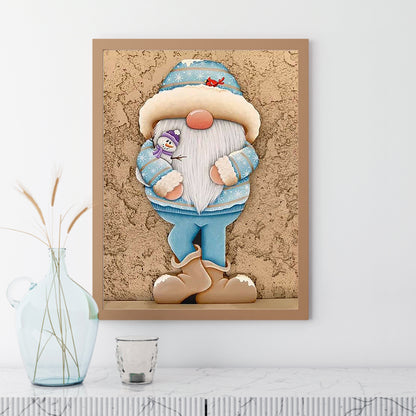 Gingerbread Man Gnome 30*40CM(Canvas) Full Square Drill Diamond Painting