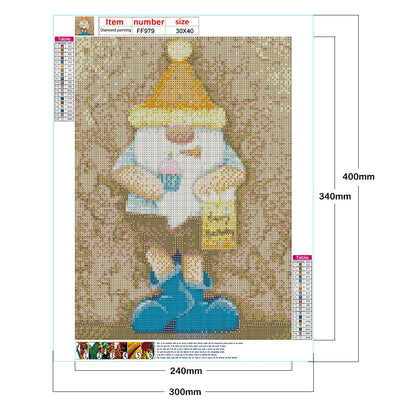 Gingerbread Man Gnome - Full Square Drill Diamond Painting 30*40CM