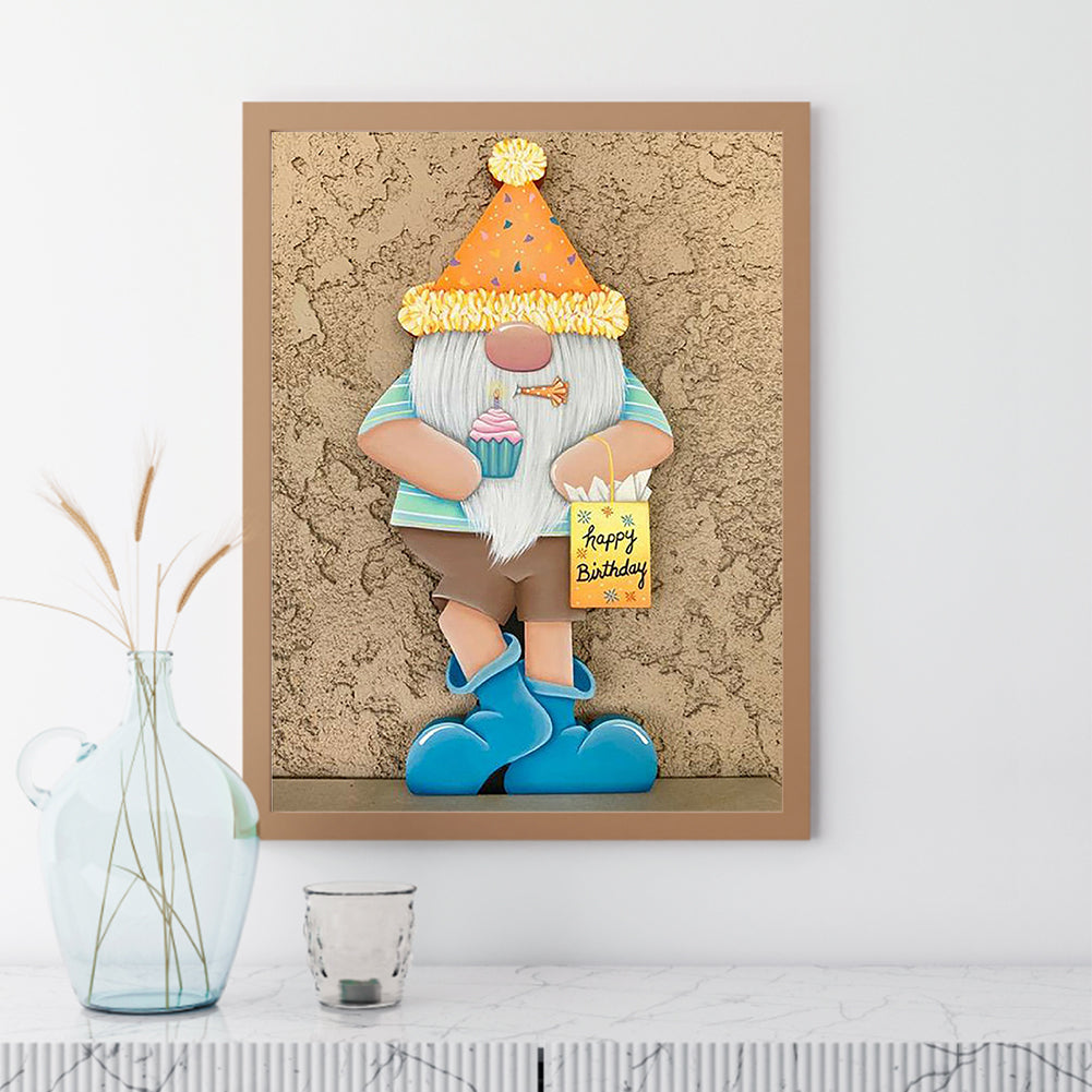 Gingerbread Man Gnome - Full Square Drill Diamond Painting 30*40CM