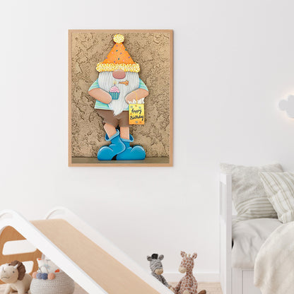 Gingerbread Man Gnome - Full Square Drill Diamond Painting 30*40CM