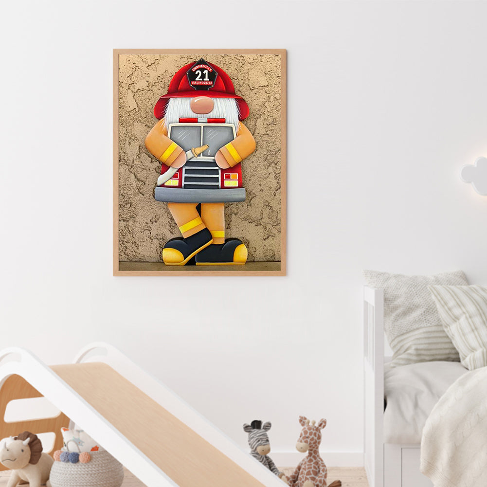 Gingerbread Man Gnome - Full Square Drill Diamond Painting 30*40CM