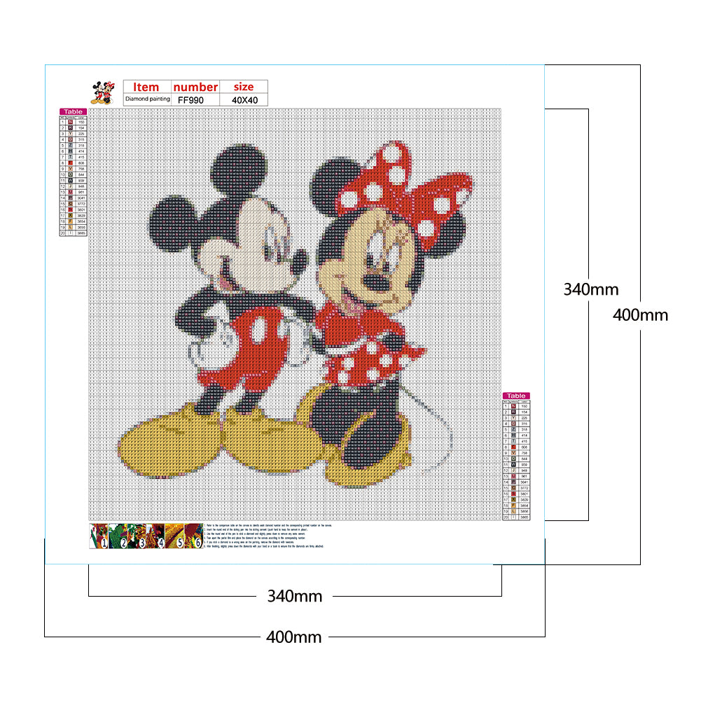 Mickey Mouse 40*40CM(Canvas) Full Square Drill Diamond Painting