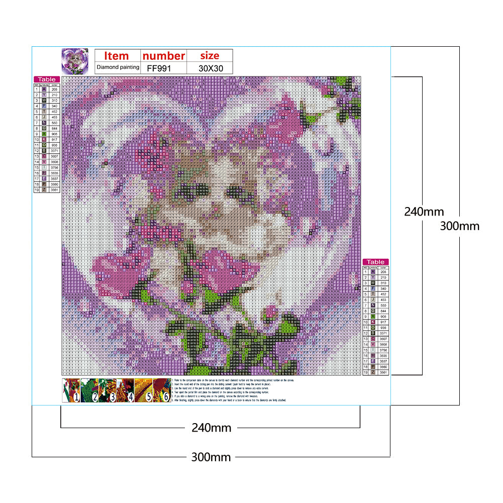 Love Cat - Full Square Drill Diamond Painting 30*30CM