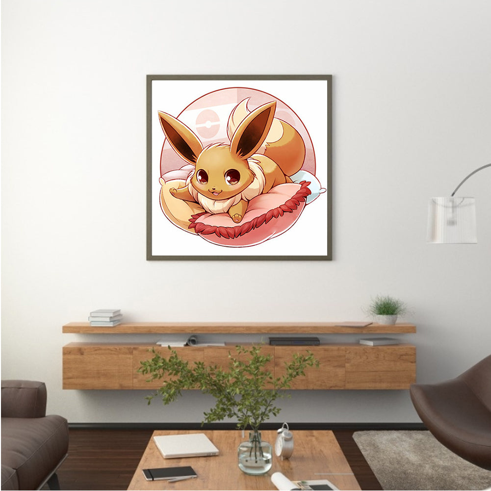 Pok¨¦mon Eevee - Full Square Drill Diamond Painting 40*40CM