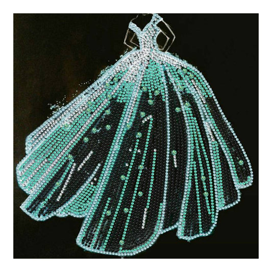 Green Dress - Special Shaped Drill Diamond Painting 30*30CM
