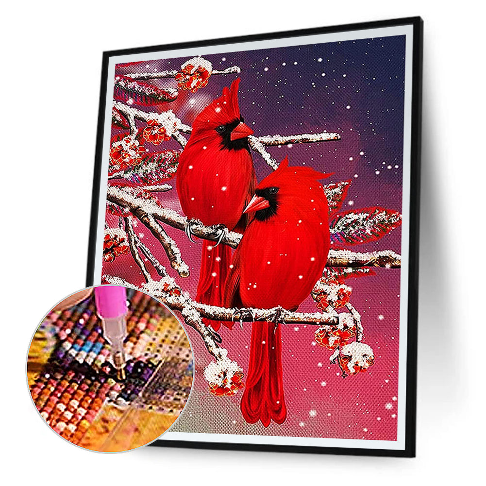 Cardinals - Full Round Drill Diamond Painting 30*40CM