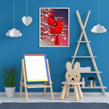 Cardinals - Full Round Drill Diamond Painting 30*40CM