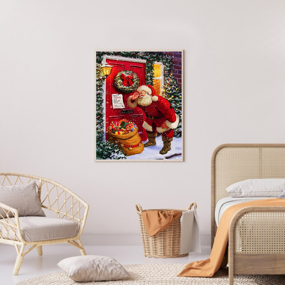 Santa Delivering Gifts - Full Round Drill Diamond Painting 30*40CM