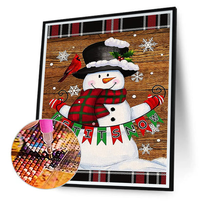 Snowman - Full Round Drill Diamond Painting 30*40CM