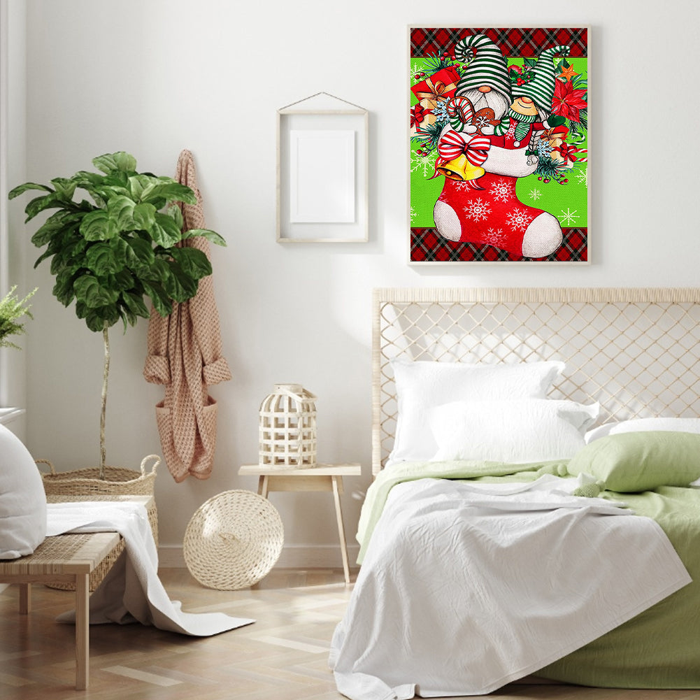 Christmas Stocking Goblins - Full Round Drill Diamond Painting 30*40CM