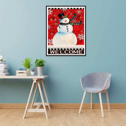 Snowman - Full Round Drill Diamond Painting 30*40CM