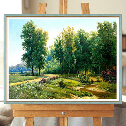 Green Woods - Full Round Drill Diamond Painting 40*30CM
