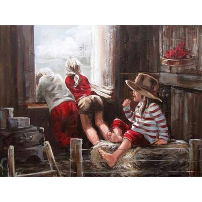 Play Children - Full Round Drill Diamond Painting 40*30CM