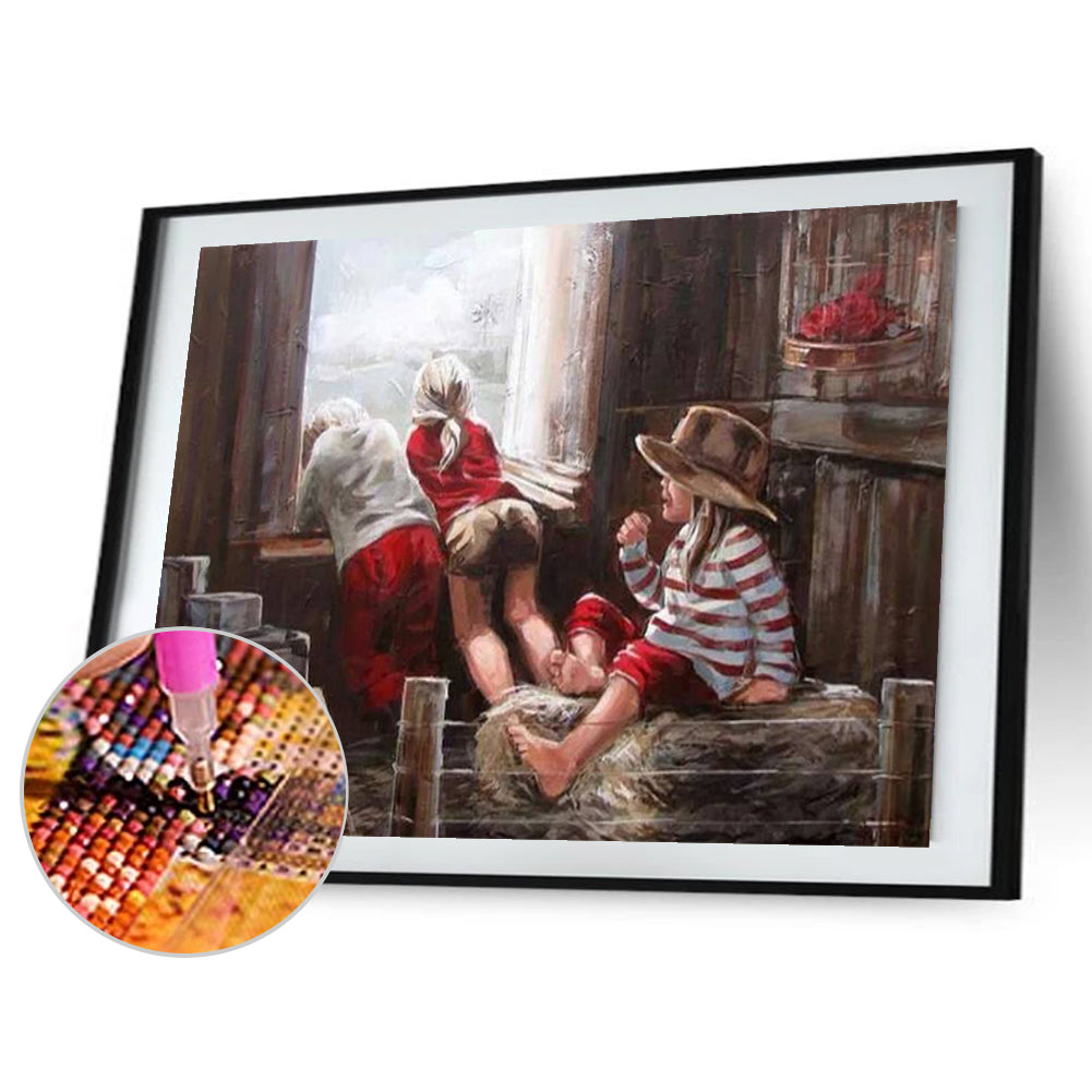 Play Children - Full Round Drill Diamond Painting 40*30CM