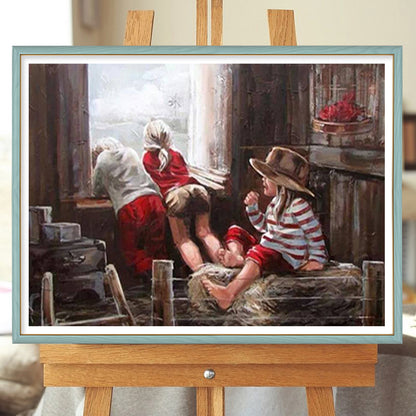 Play Children - Full Round Drill Diamond Painting 40*30CM