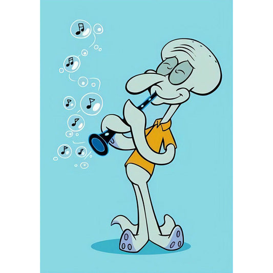 Squidward - Full Round Drill Diamond Painting 30*40CM