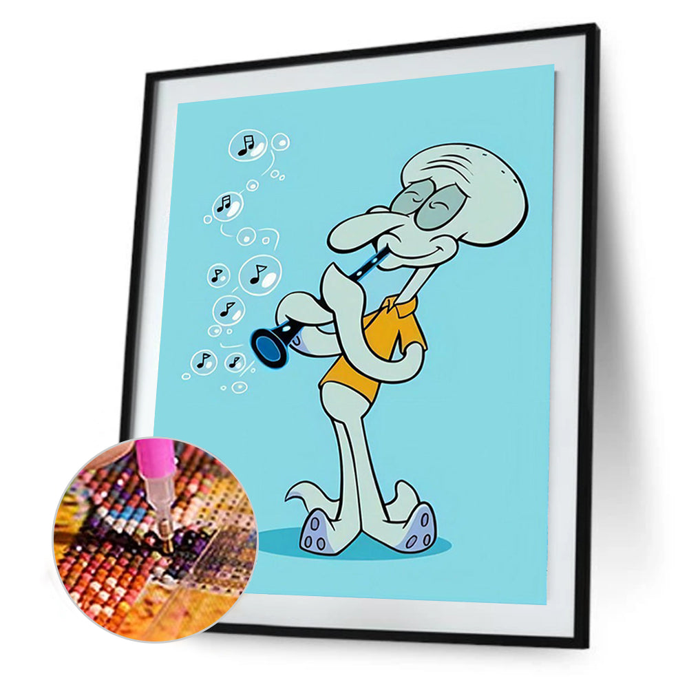 Squidward - Full Round Drill Diamond Painting 30*40CM
