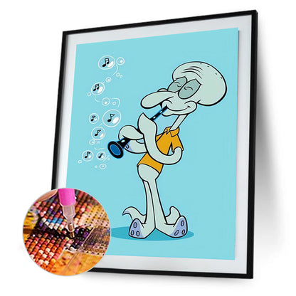 Squidward - Full Round Drill Diamond Painting 30*40CM