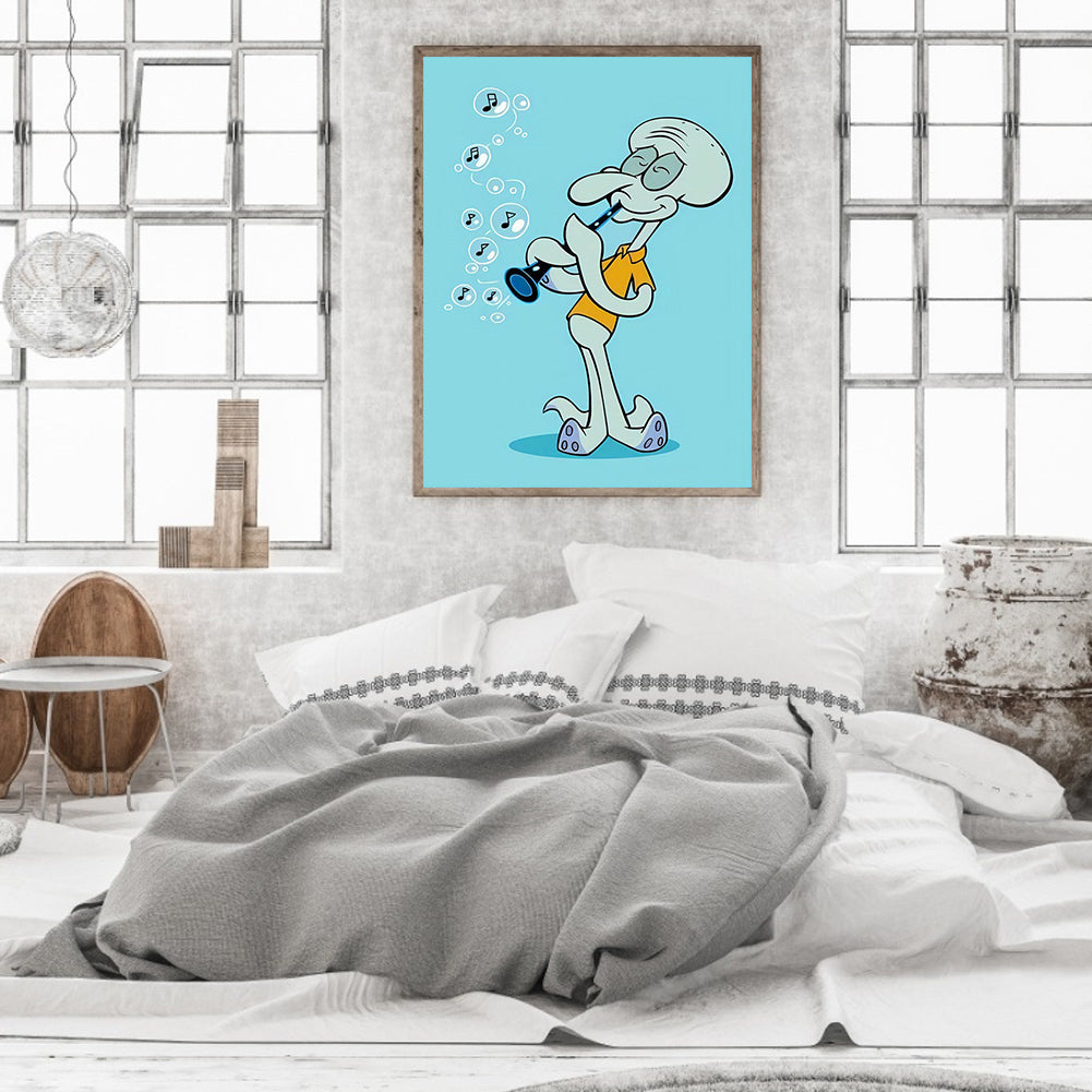 Squidward - Full Round Drill Diamond Painting 30*40CM