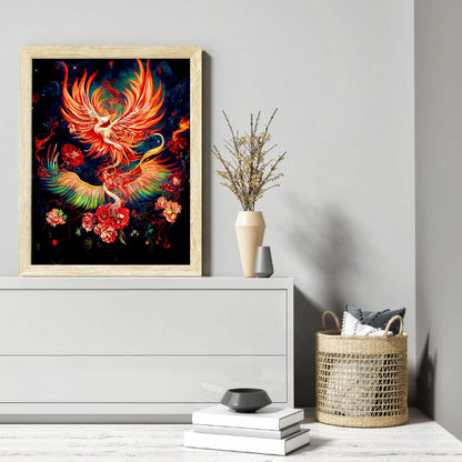 Flaming Phenix - Full Round Drill Diamond Painting 50*60CM