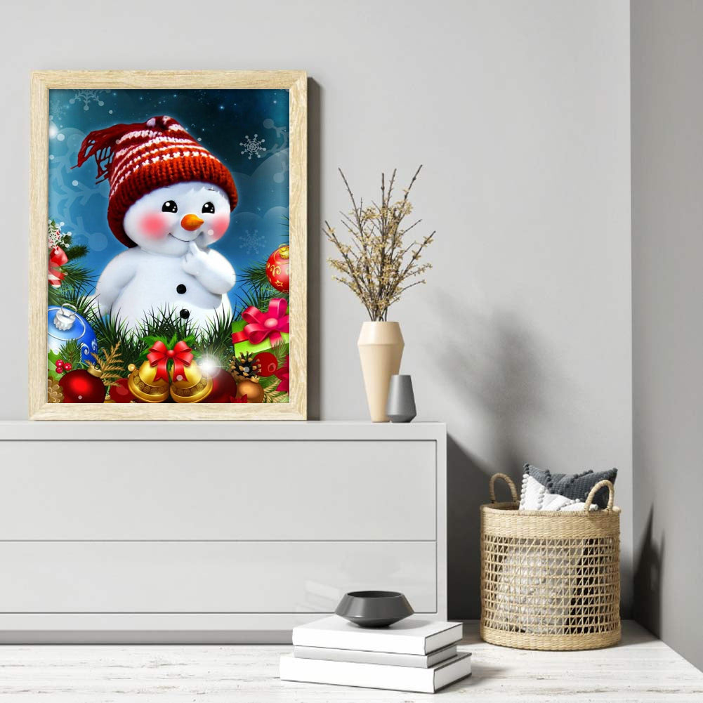 Snowman - Full Round Drill Diamond Painting 50*60CM