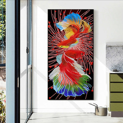 Koi Fish - Special Shaped Drill Diamond Painting 30*60CM