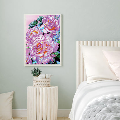 Bouquet Of Roses - Special Shaped Drill Diamond Painting 30*40CM