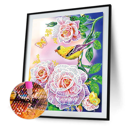 Rose Bouquet - Special Shaped Drill Diamond Painting 30*40CM