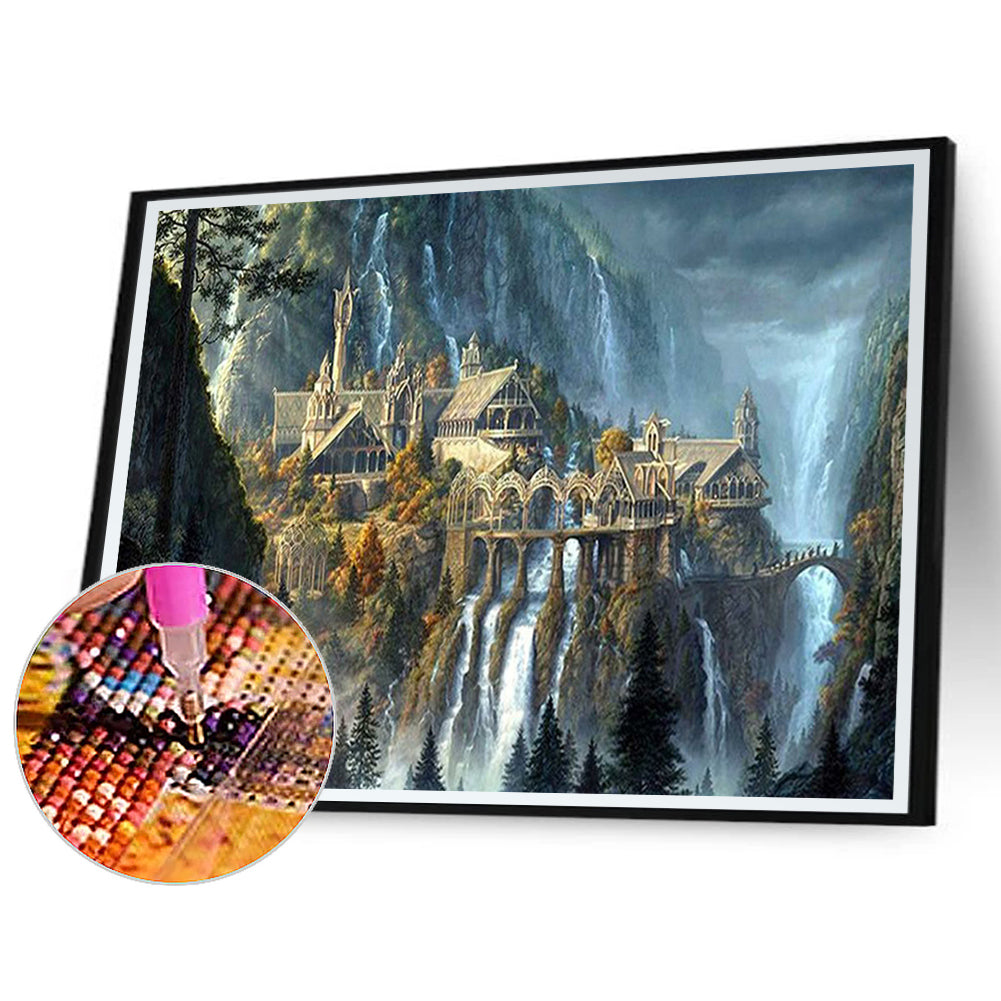 Alpine Castle - Full Round Drill Diamond Painting 50*40CM