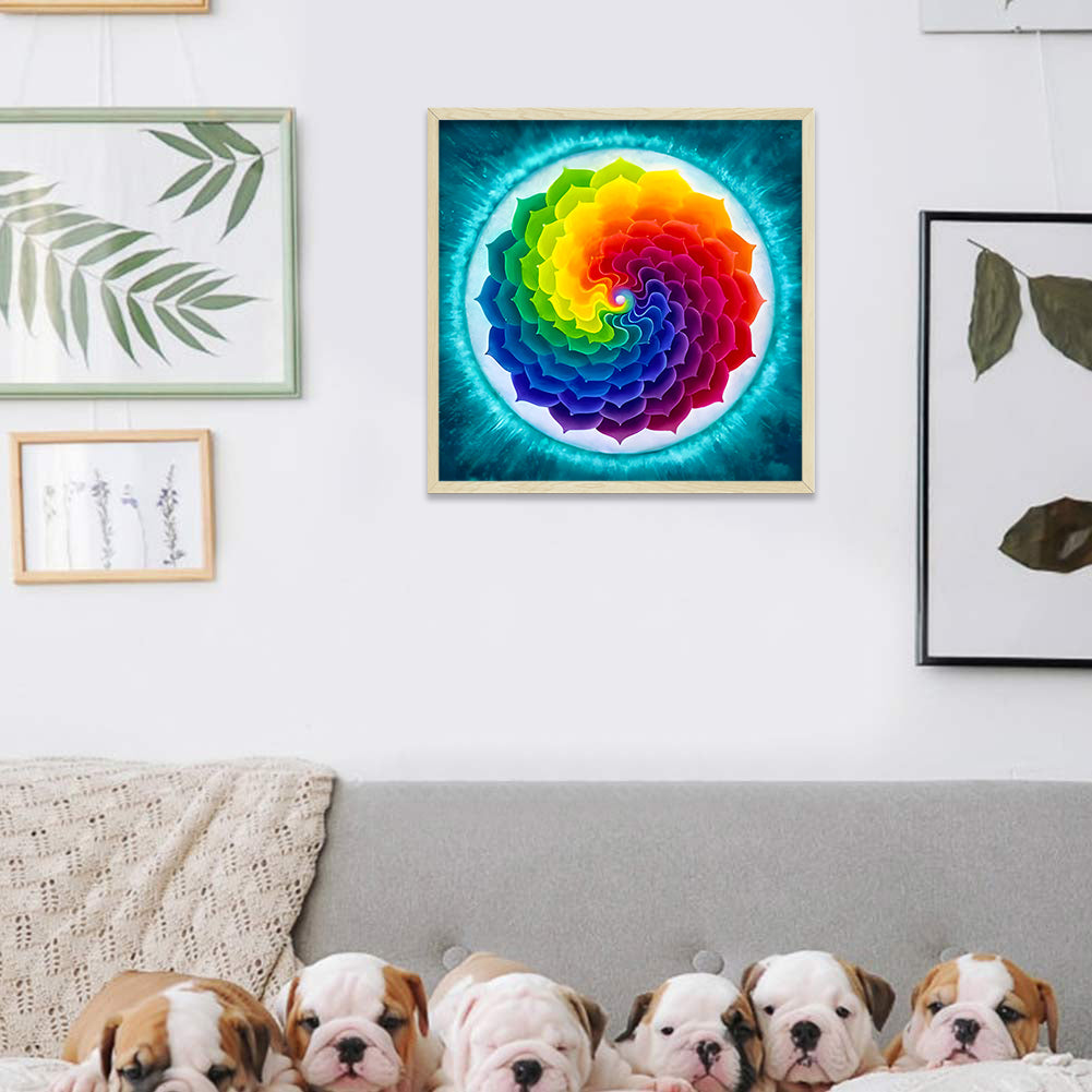 Color Mandala - Full Square Drill Diamond Painting 30*30CM