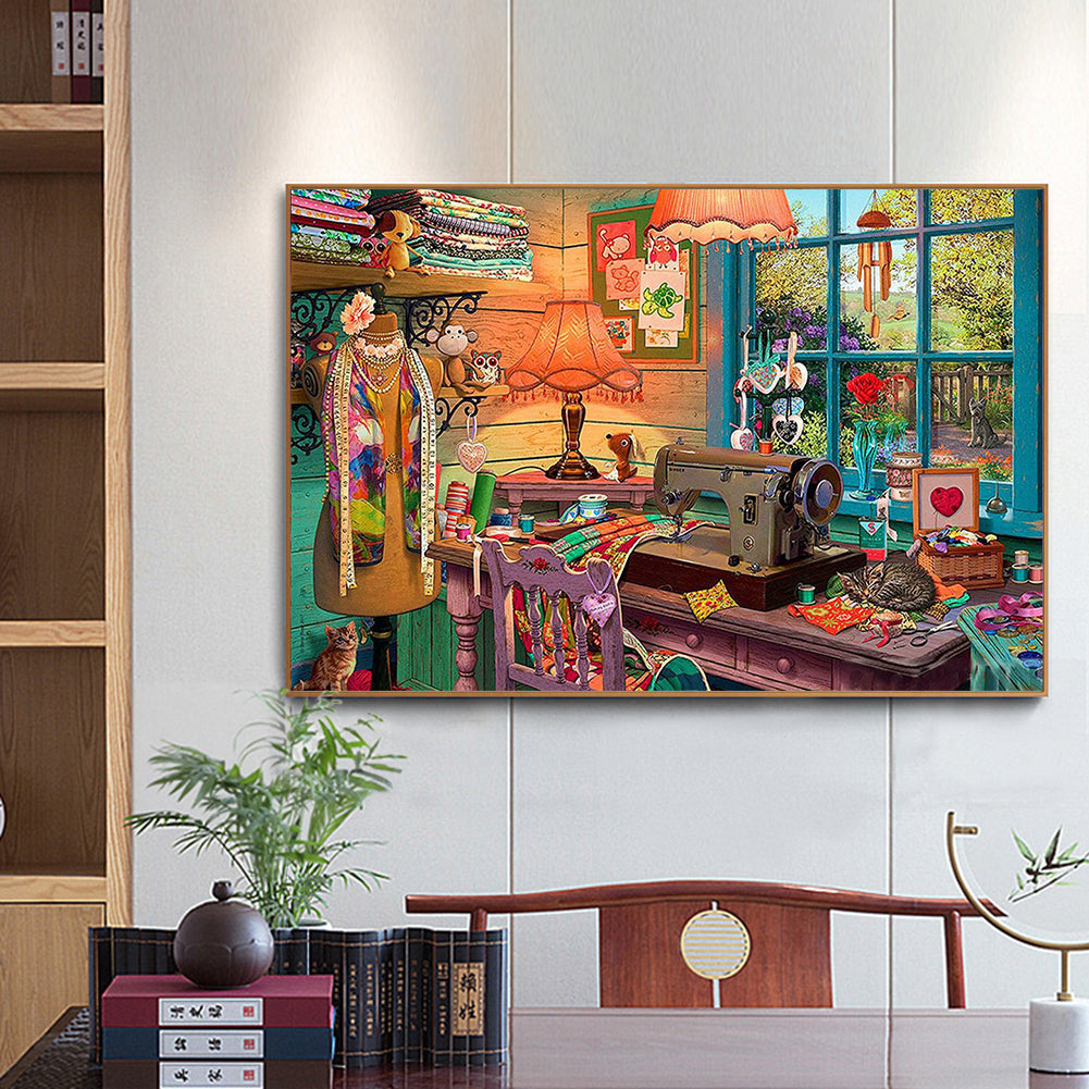 Street House - Full Round Drill Diamond Painting 50*40CM