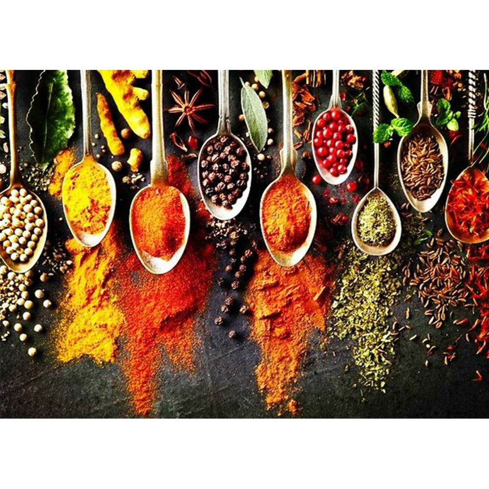 Colorful Seasoning - Full Round Drill Diamond Painting 50*40CM