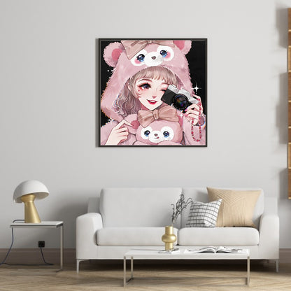 Rena Belle Cartoon Girl - Full Round Drill Diamond Painting 30*30CM