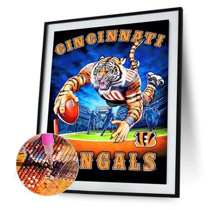 Cincinnati Tigers - Full Round Drill Diamond Painting 30*40CM