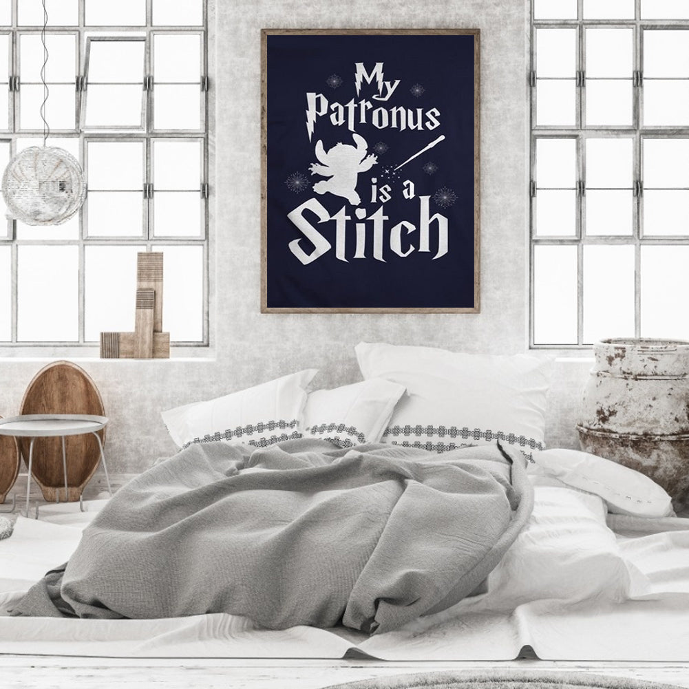 Stitch'S English Calligraphy - Full Round Drill Diamond Painting 30*40CM