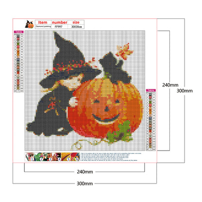 Pumpkin Kid 30*30CM(Canvas) Full Square Drill Diamond Painting