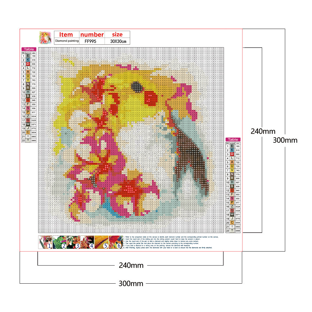 Parrot - Full Square Drill Diamond Painting 30*30CM